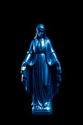 Figurine Vierge Pop Bleu metal