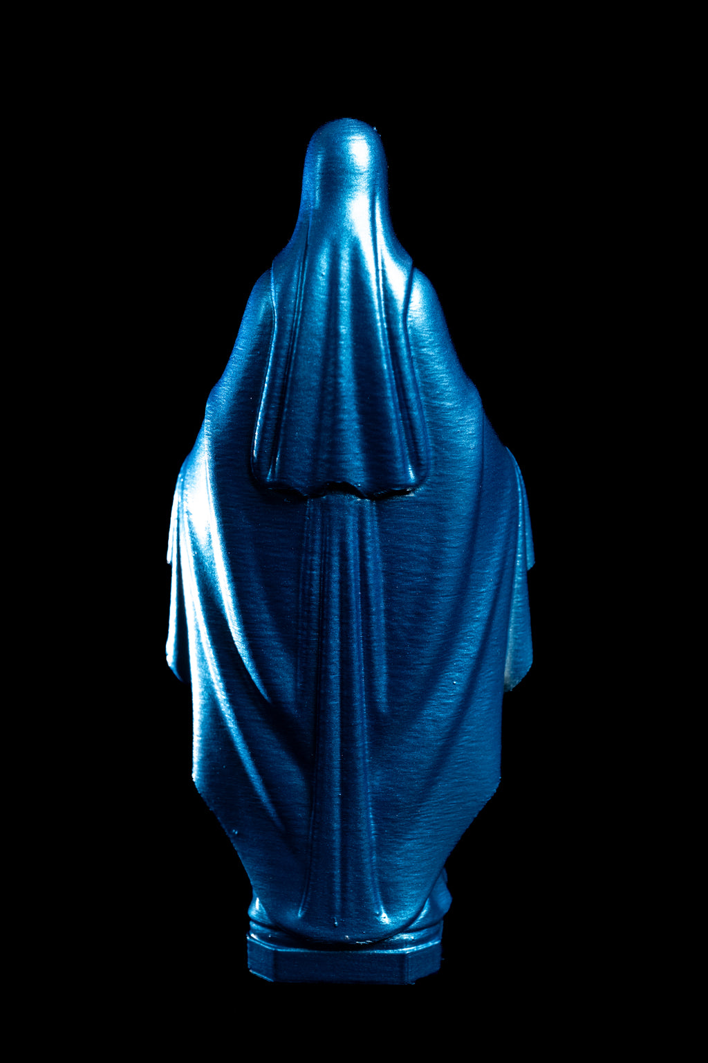 Figurine Vierge Pop Bleu metal