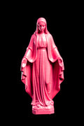 Figurine Vierge Pop rose bonbon