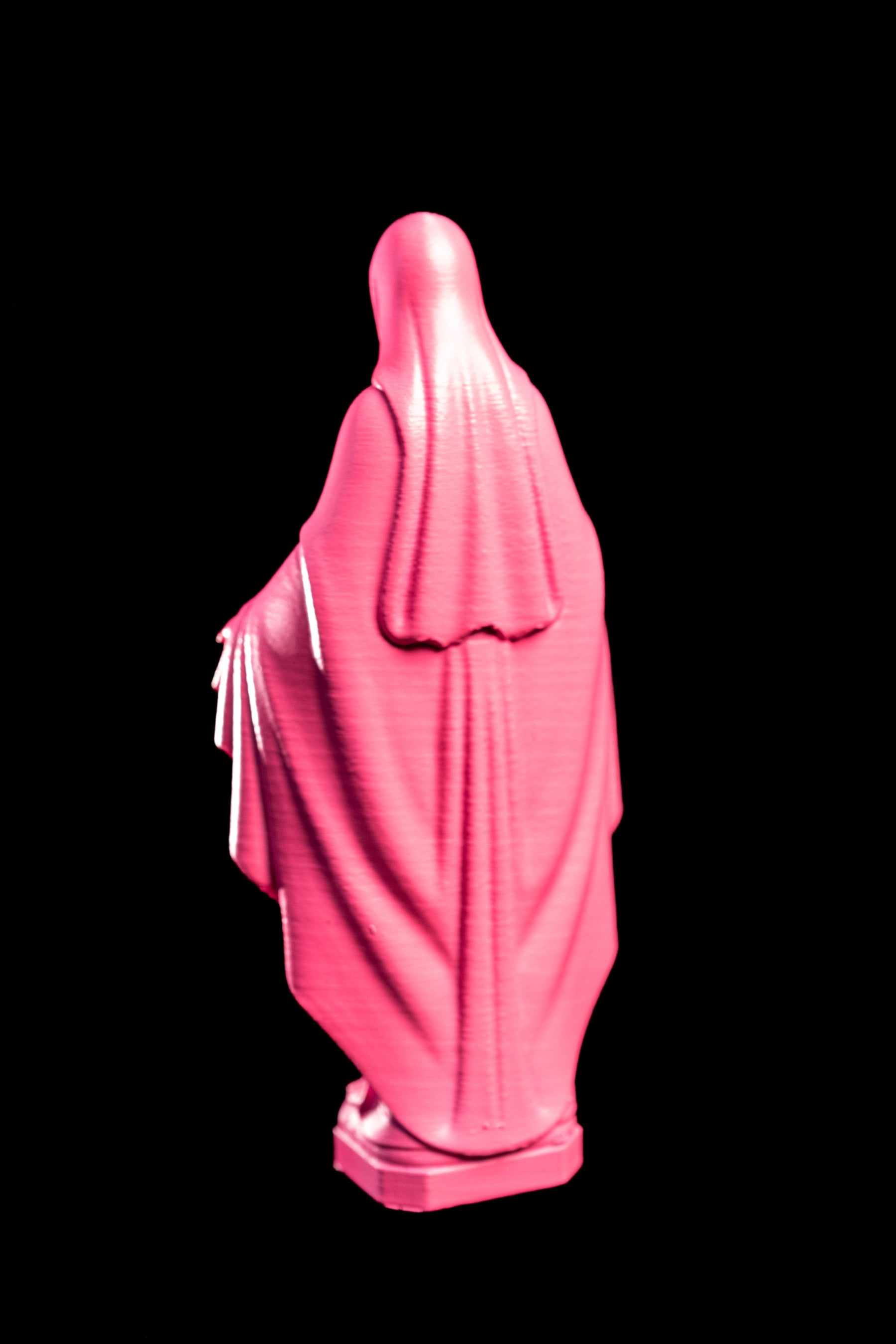 Figurine Vierge Pop rose bonbon