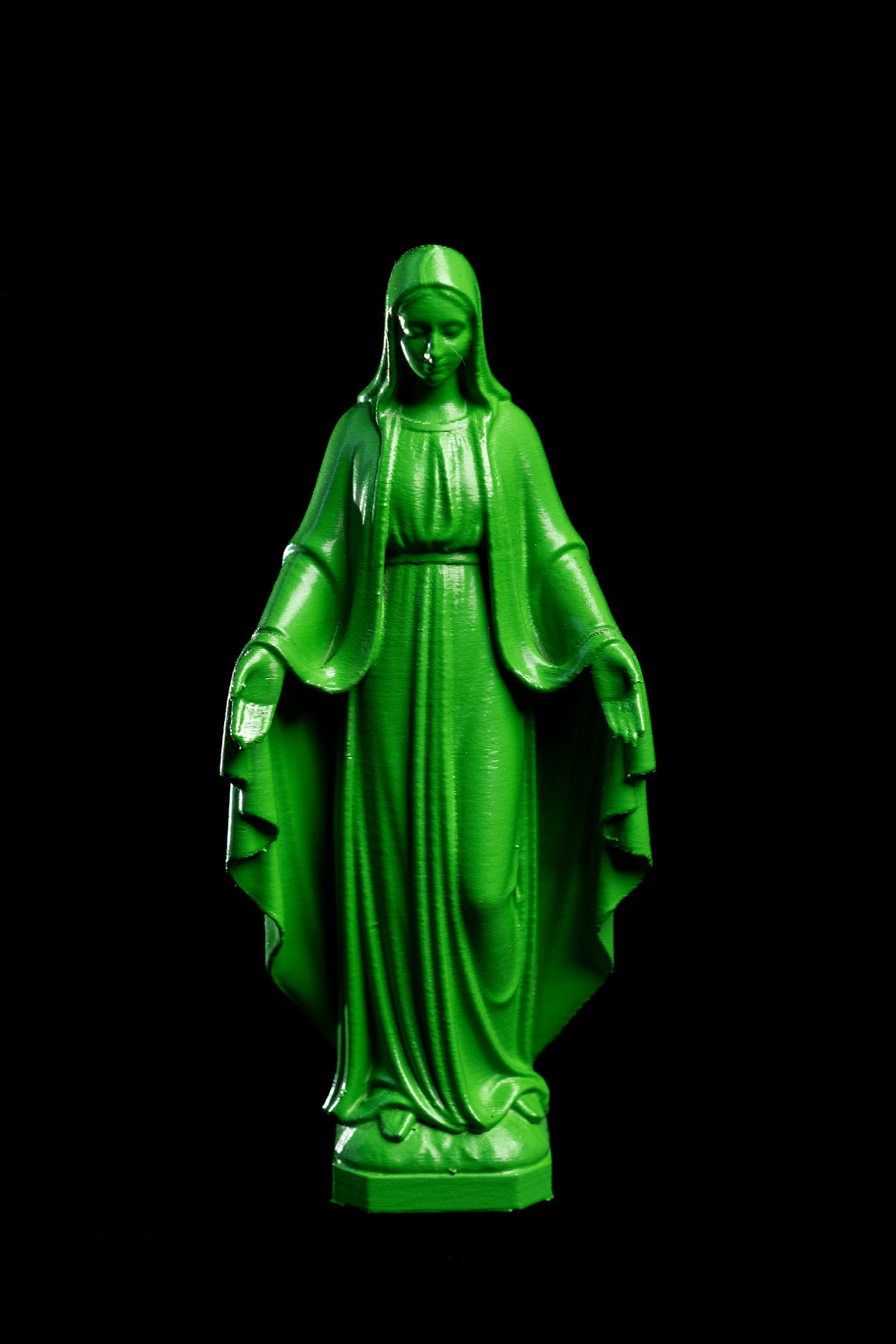 Figurine Vierge Pop vert perroquet