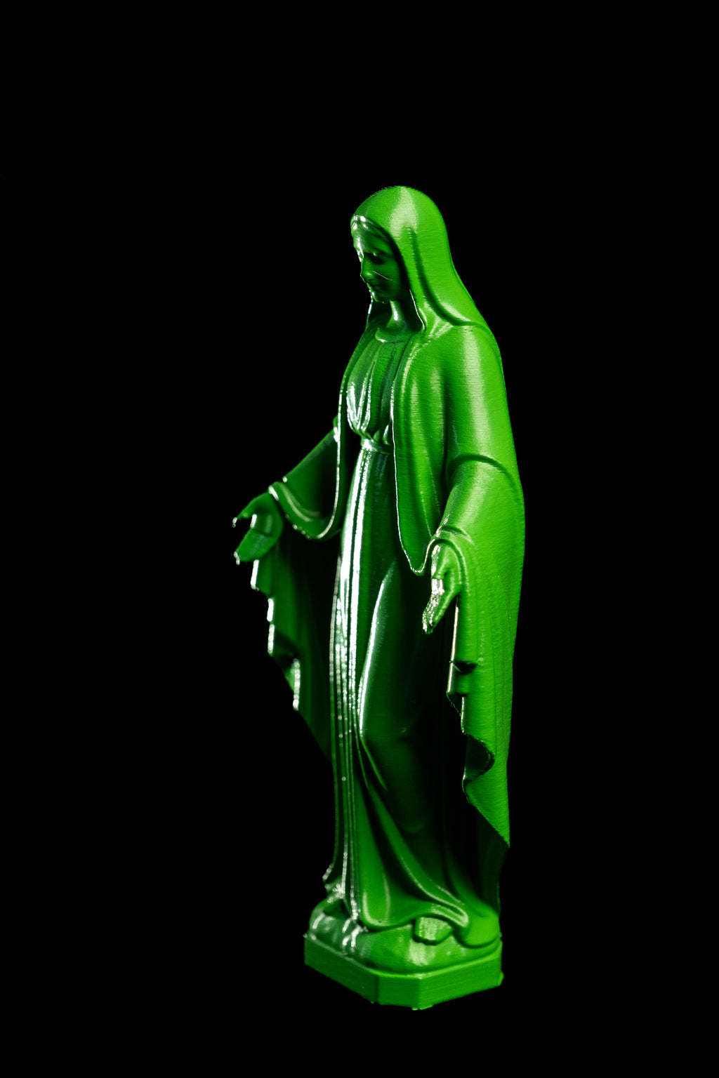 Figurine Vierge Pop vert perroquet