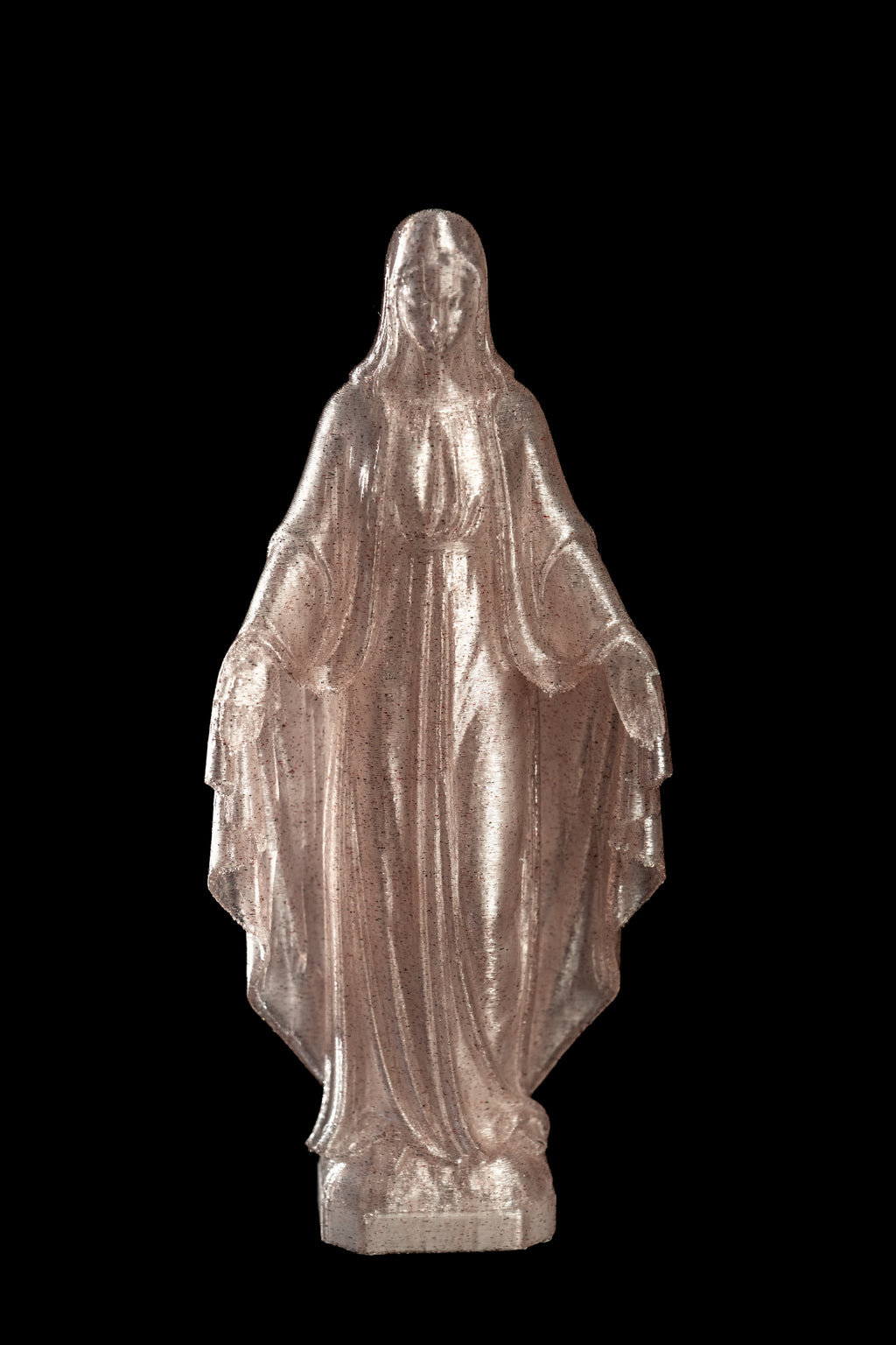 Figurine Vierge Pop paillettes translucide