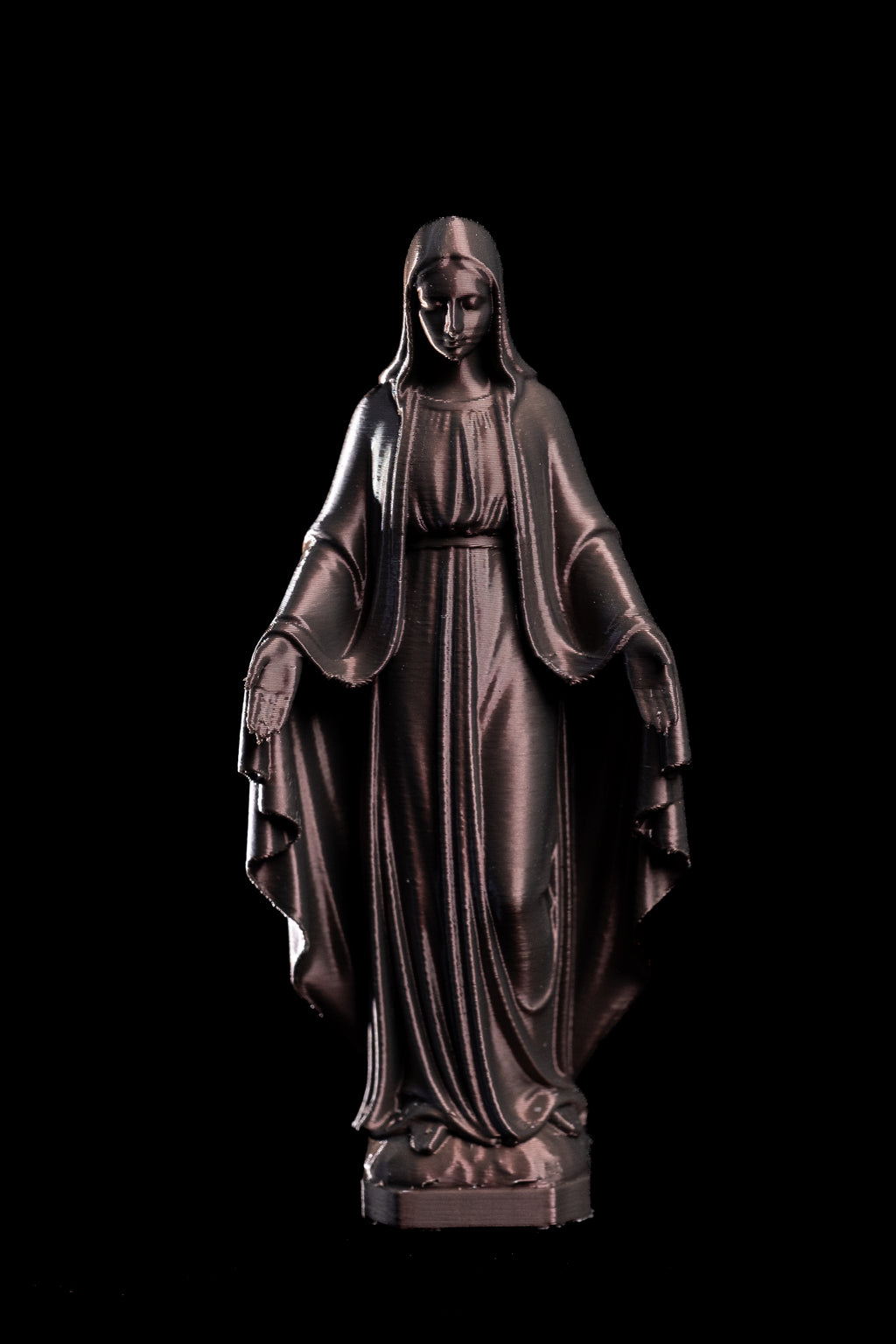 Figurine Vierge Pop cuivre holographique