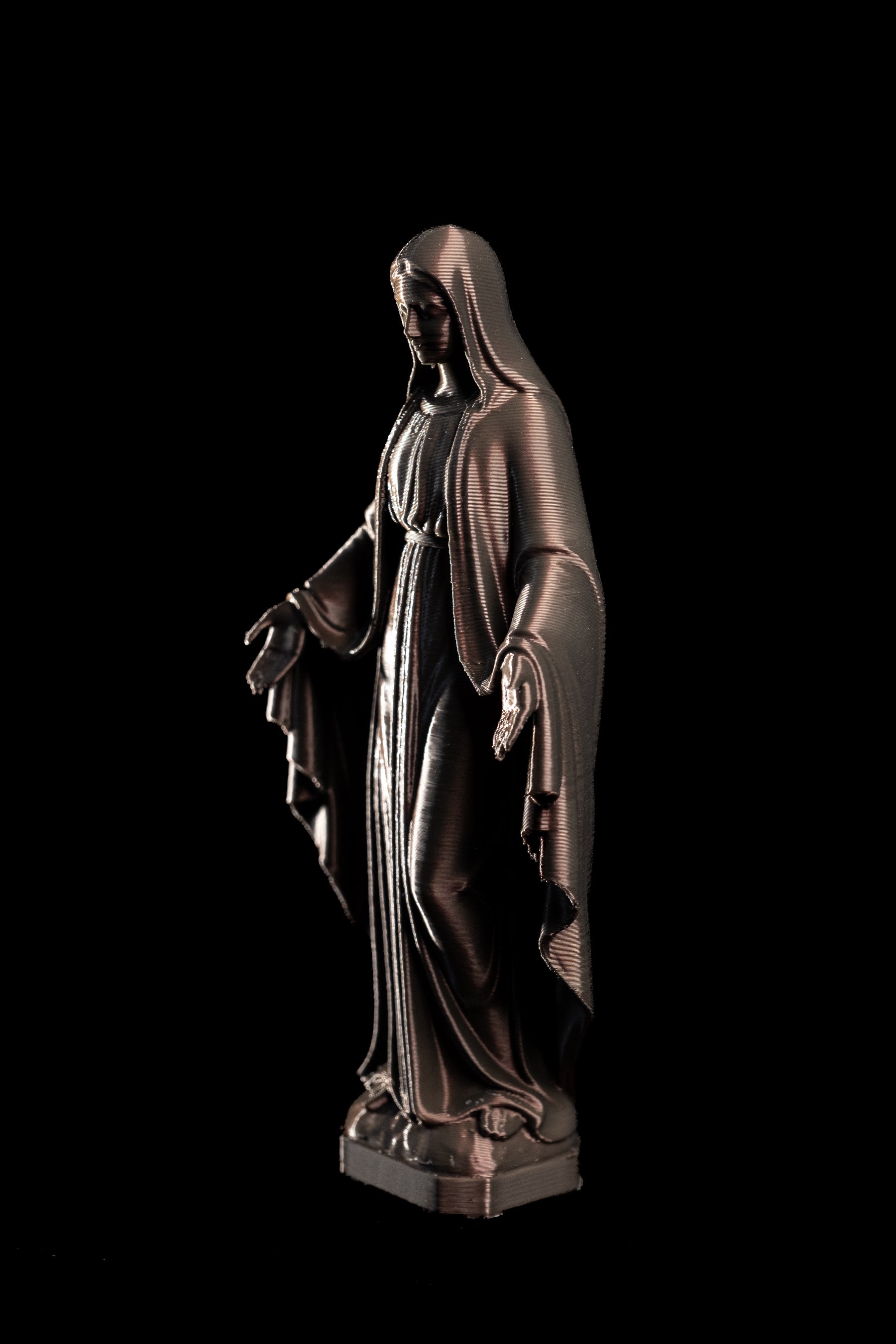 Figurine Vierge Pop cuivre holographique