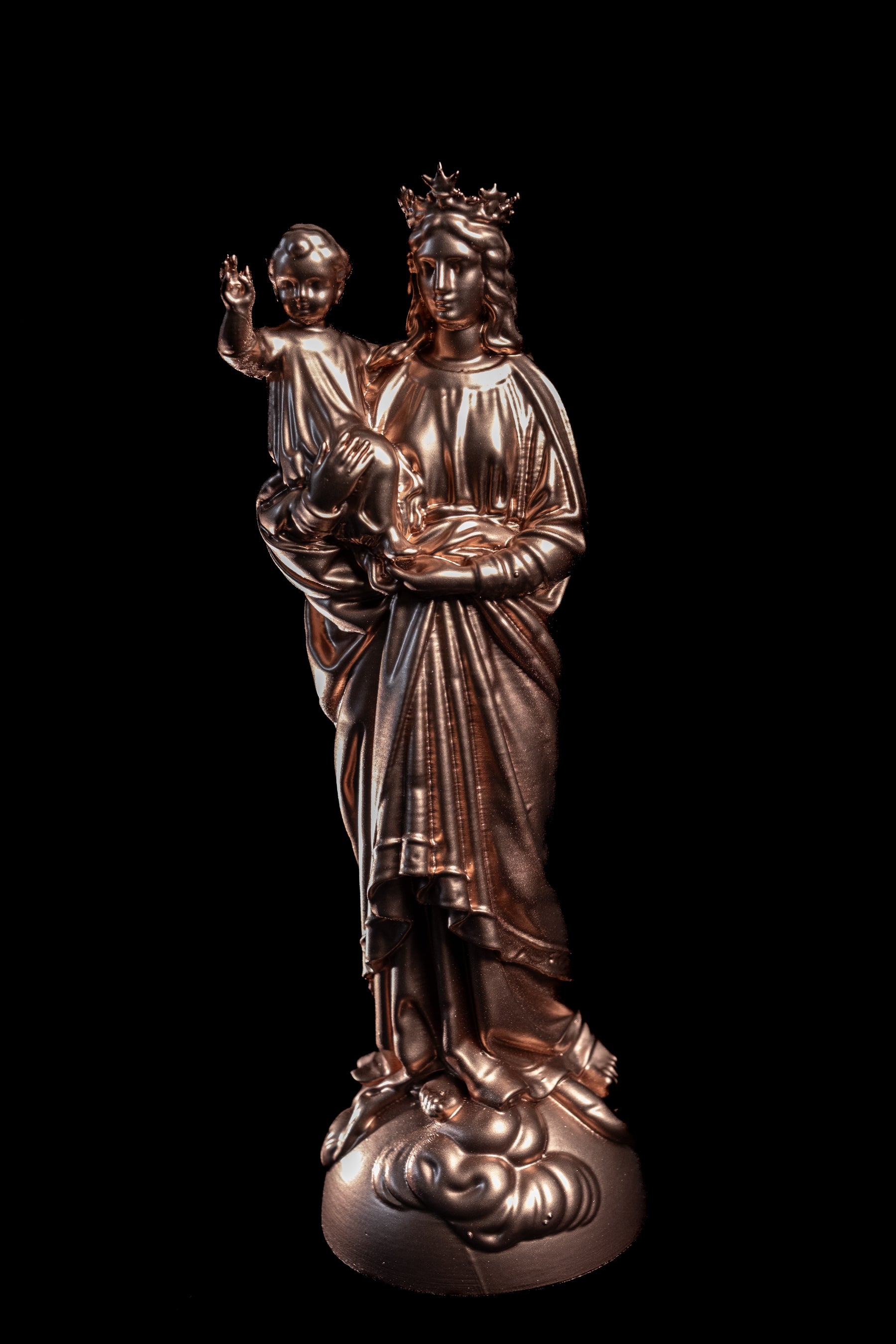 Figurine Vierge du Puy Pop Argent rose