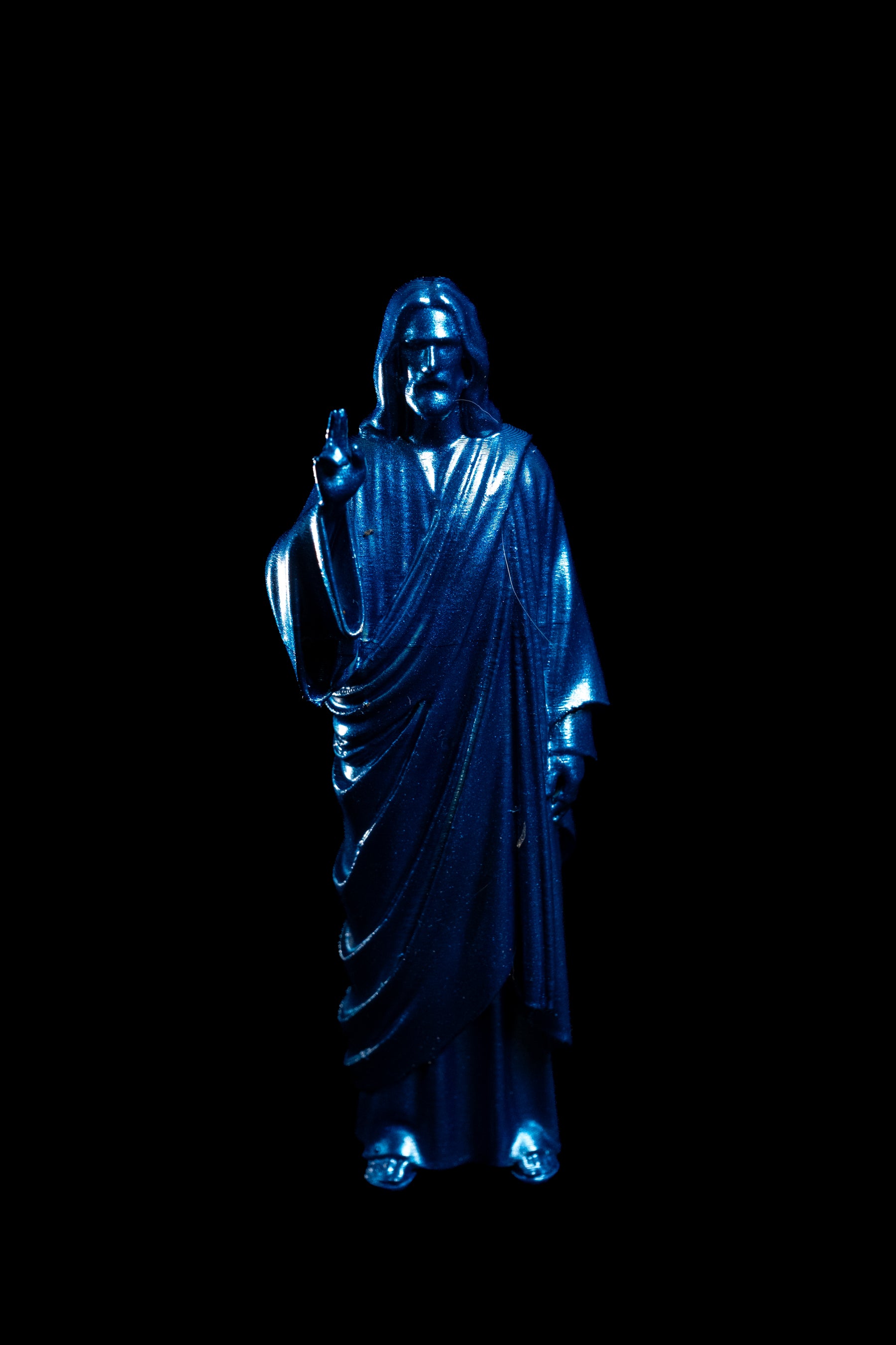 Figurine Jesus Pop Bleu metal