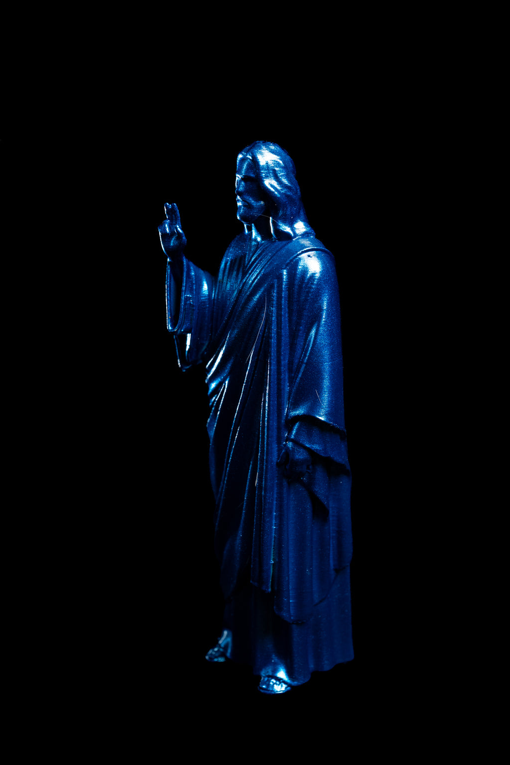Figurine Jesus Pop Bleu metal