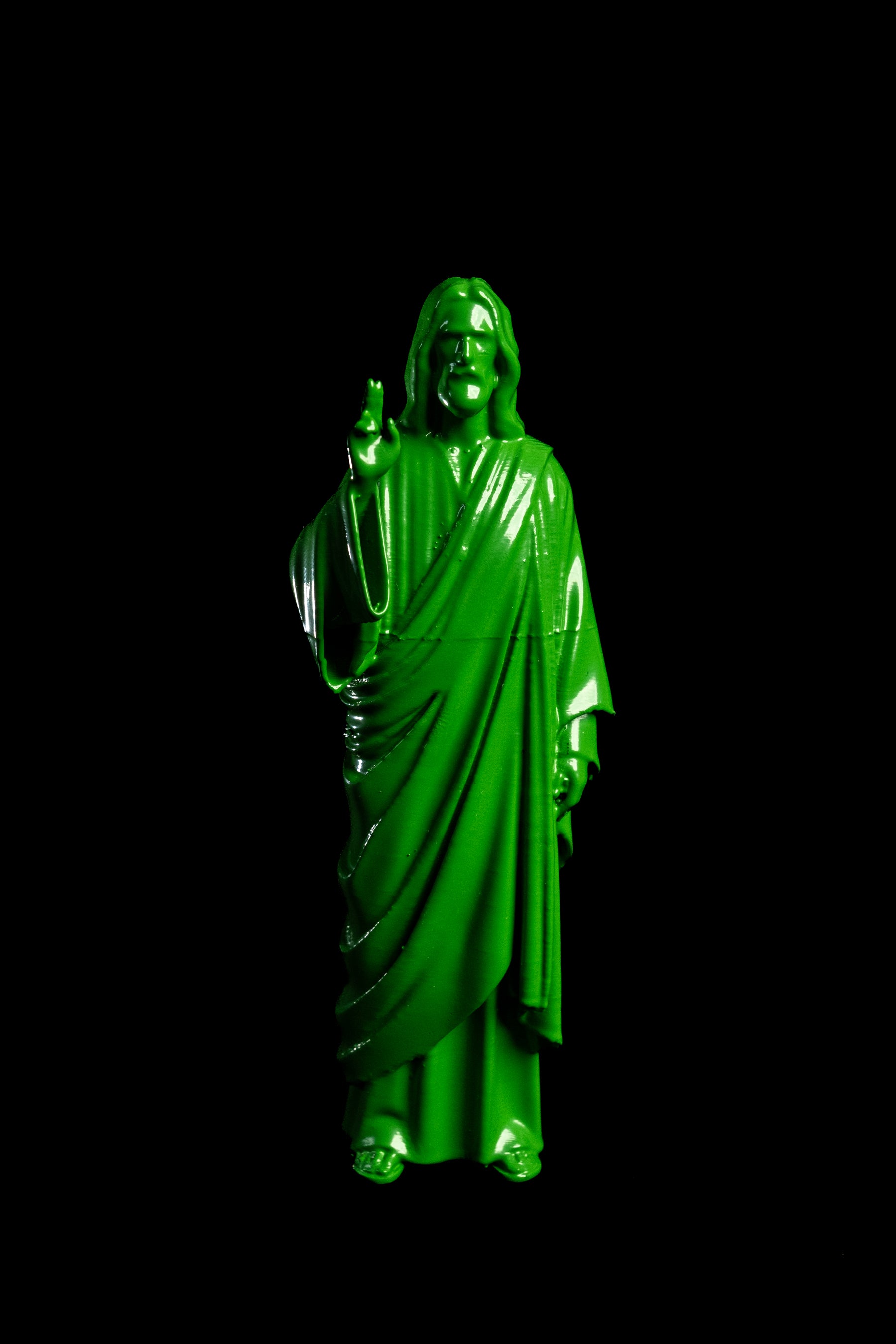 Figurine Jésus Pop vert perroquet
