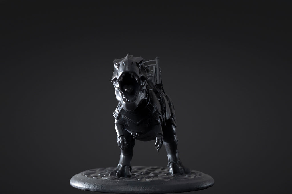 Figurine de Tyrannosaurus rex en armure à peindre